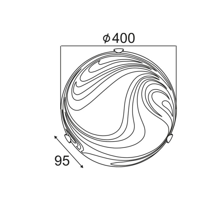 PELAGOS-ΦΩΤΙΣΤΙΚΟ ΕΠΙΤΟΙΧΟ/ΟΡΟΦΗΣ ΑΣΗΜΙ ΓΥΑΛΛΙΝΗ ΣΥΜΒΑΤΙΚΟ 3XE27 IP20 40X9X40CM