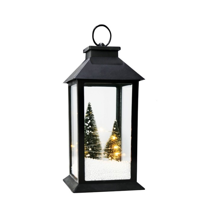 “PLASTIC LANTERN” TREE 10 LED LIGHTS WITH BATTERY (3xAAA) WARM WHITE IP20 14x14x30cm 