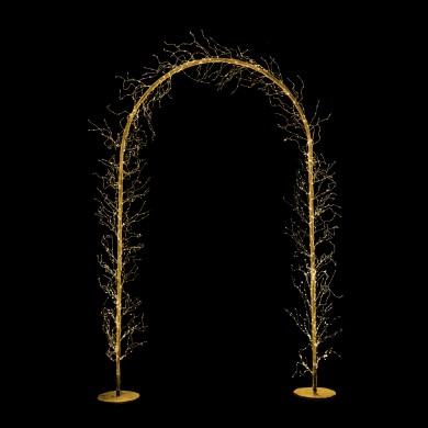LED CHRISTMAS ARCH GOLDEN WW IP44 H2300MM Φ1300MM 1440LED 24V 12W 10% FLASHING 5M LEADWIRE

