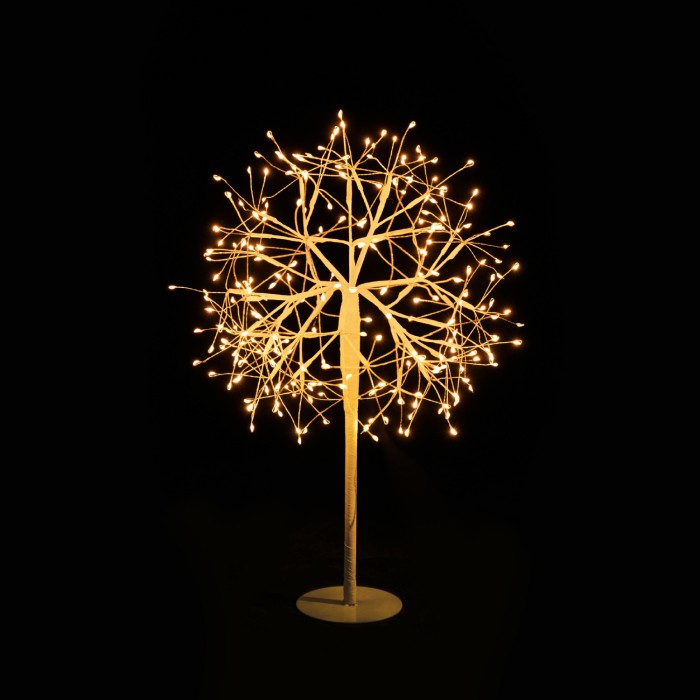LED CHRISTMAS BALL GOLDEN WW IP44 H500MM Φ500MM 240LED 4.5V 3.6W 5M LEADWIRE
