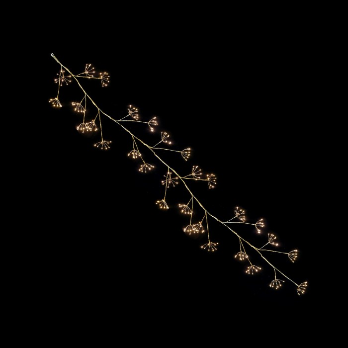 LED CHRISTMAS BRANCH GOLDEN WW IP44 1500MM 280LED 4.5V 3.6W 5M LEADWIRE
