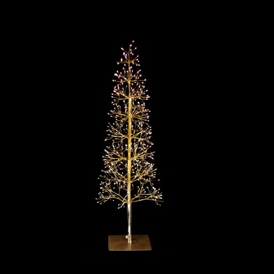 LED CHRISTMAS TREE CLASSIC MICRODOT GOLDEN WW IP44 H1200MM 528LED 220-240V/ 24V  3.6W 16% FLASHING 5M LEADWIRE
