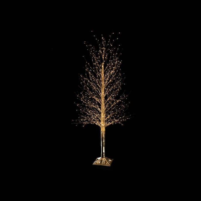 LED CHRISTMAS TREE MINIMAL MICRODOT GOLDEN WW IP44 H1500MM 810LED 220-240V/24V  6W 10% FLASHING 5M LEADWIRE
