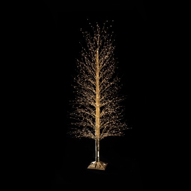 LED CHRISTMAS TREE MINIMAL MICRODOT GOLDEN WW IP44 H2100MM 1404LED 220-240V/ 24V 12W 10% FLASHING 5M LEADWIRE

