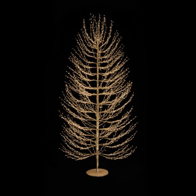 LED CHRISTMAS TREE SCULPT GOLDEN WW IP44 H1800MM 2000LED 24V 12W 5M LEADWIRE
