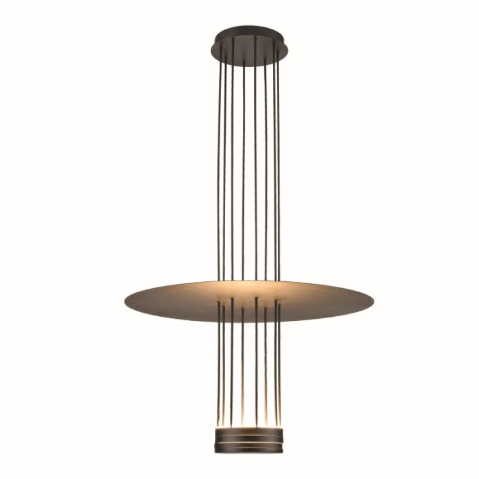 NETTO ΚΡΕΜΑΣΤΟ ΦΩΤΙΣΤΙΚΟ ELIA ΜΑΥΡΟ ΜΕΤΑΛΛΙΚΟ LED 18W 3000K 1260LM IP20 600X1040ΜM