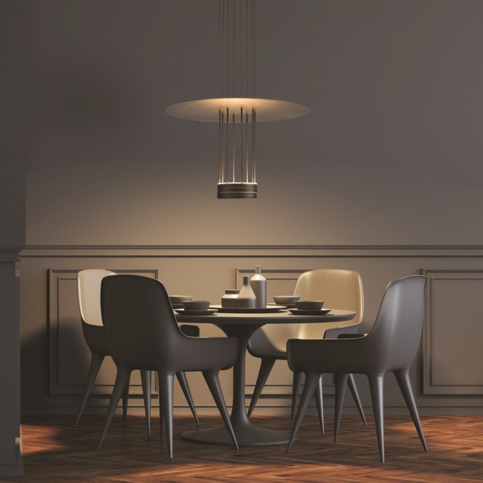 NETTO ΚΡΕΜΑΣΤΟ ΦΩΤΙΣΤΙΚΟ ELIA ΜΑΥΡΟ ΜΕΤΑΛΛΙΚΟ LED 18W 3000K 1260LM IP20 600X1040ΜM