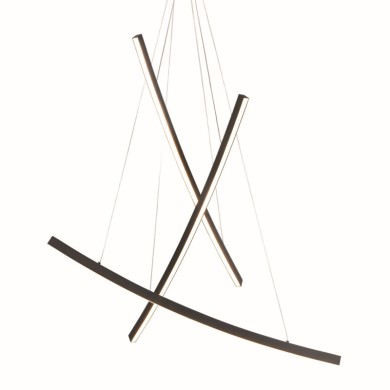 PENDANT LUMINAIRE LED 60W 3000K 4200LM NAAVA BLACK ALUMINUM IP20 102X15X110CM