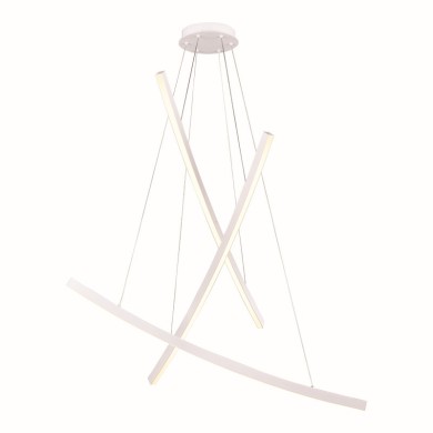 PENDANT LUMINAIRE LED 60W 3000K 4200LM NAAVA WHITE ALUMINUM IP20 102X15X110CM