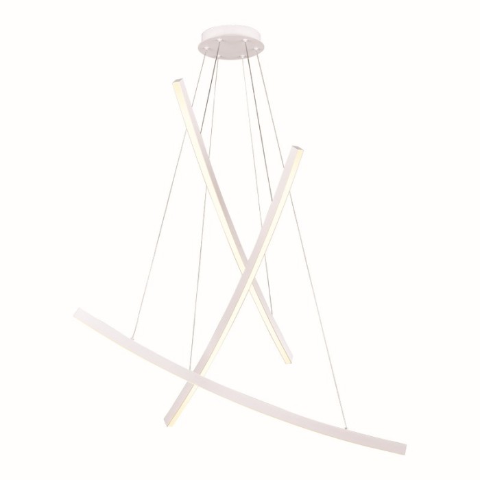 PENDANT LUMINAIRE LED 60W 3000K 4200LM NAAVA WHITE ALUMINUM IP20 102X15X110CM