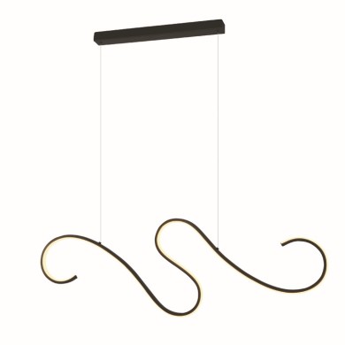 NETTO PENDANT LUMINAIRE LED 27W 3000K 1890LM CALISTA BLACK ALUMINUM IP20 110X6XH175CM