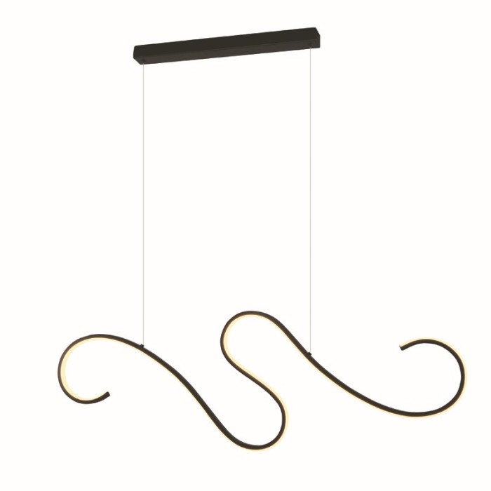 NETTO PENDANT LUMINAIRE LED 27W 3000K 1890LM CALISTA BLACK ALUMINUM IP20 110X6XH175CM