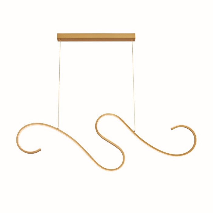 NETTO PENDANT LUMINAIRE LED 27W 3000K 1890LM CALISTA GOLD ALUMINUM IP20 110X6XH175CM