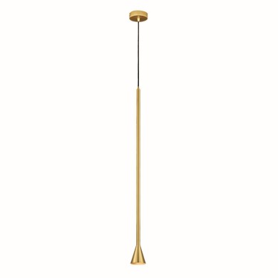 PENDANT LUMINAIRE 1ΧGU10 CLOUZOT GOLD METAL IP20 D7,5XD10XH190CM