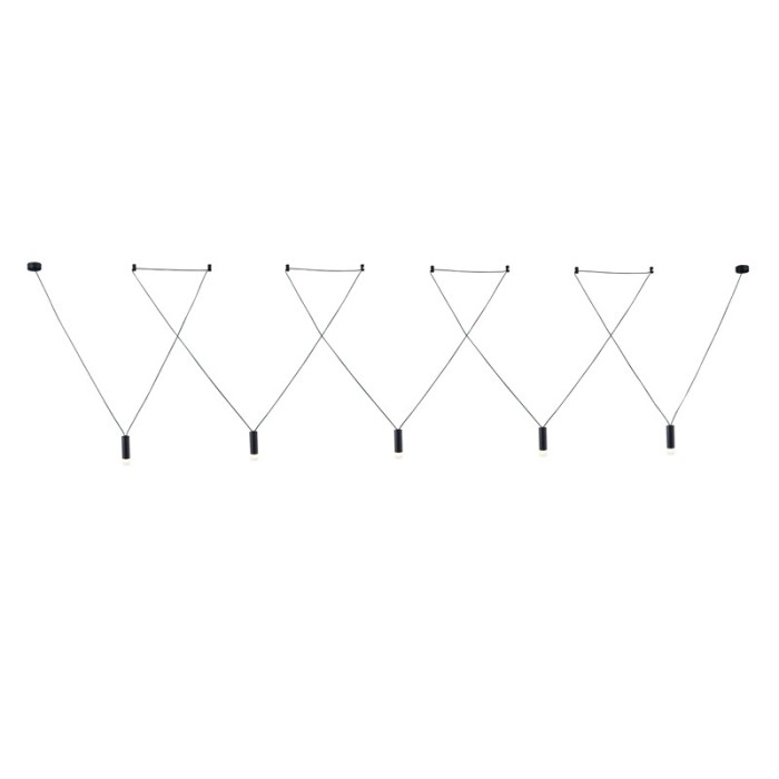 NETTO ΦΩΤΙΣΤΙΚΟ ΚΡΕΜΑΣΤΟ ΑmmΩΔΕΣ ΜΑΥΡΟ ΑΛΟΥΜΙΝΙΟ ΣΥΜΒΑΤΙΚΟ 5ΧG9 IP20 Φ36Χ130mm