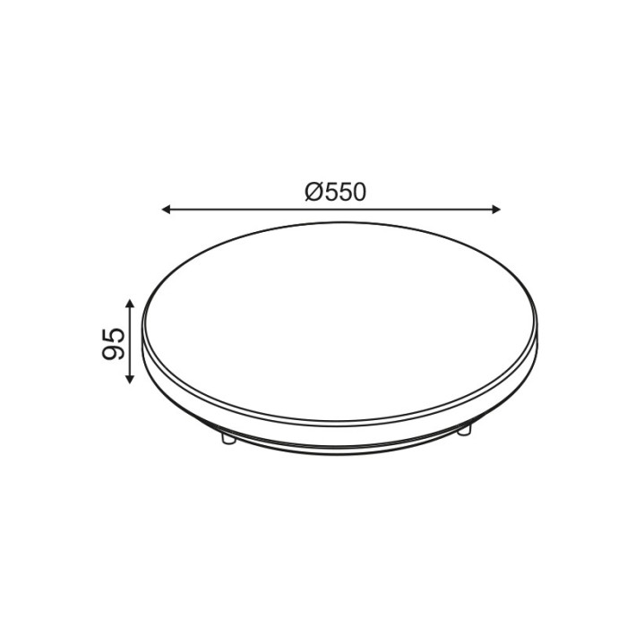 NETTO LED ΕΠΙΤ.Φ/Σ 60W ARTEMIS COSMOS ΑΚΡΥΛΙΚ 4000K 4300LM 230V Φ55ΧΗ9,5CM ARTEMIS