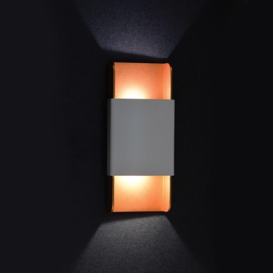 NETTO WALL MOUNTED LED 6W 3000K ALUMINUM WHITE+GOLD 25X11X5,3CM