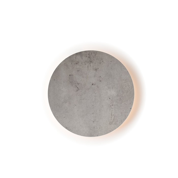 WALL LUMINAIRE LED 5W 3000K CEMENT SHADE MDF CIRCLE Φ14ΧΗ3,6CM ECLIPSE