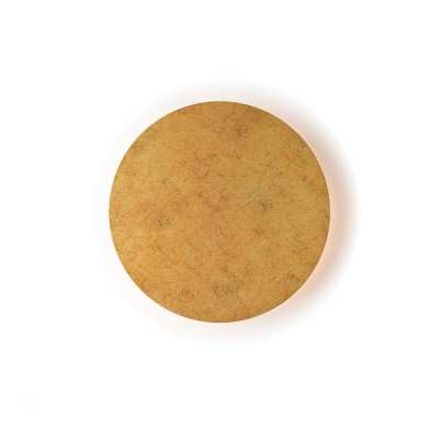 WALL LUMINAIRE LED 5W 3000K ANTIQUE BRASS MDF CIRCLE Φ14ΧΗ3,6CM ECLIPSE