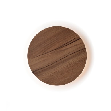 WALL LUMINAIRE LED 10W 3000K DARK WOOD SHADE MDF CIRCLE Φ22XH3,6CM ECLIPSE