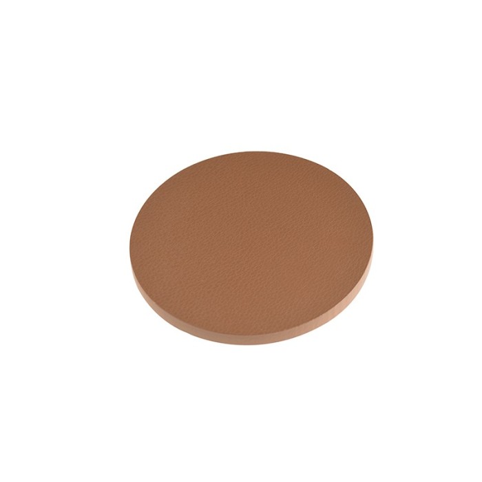 NETTO WALL MOUNTED LUMINAIRE LED 10W 3000Κ 800LM LIGHT BROWN LEATHER MDF CIRCLE Φ22ΧΗ3,6CM ECLIPSE