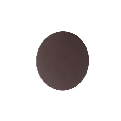 NETTO WALL MOUNTED LUMINAIRE LED 24W 3000Κ 1920LM DARK BROWN LEATHER MDF CIRCLE Φ40ΧΗ3,6CM ECLIPSE