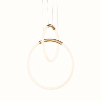 NETTO PENDANT LAMP LED 24W 3000K 1680LM VENUS BRASS METAL IP20 40X30XH164CM