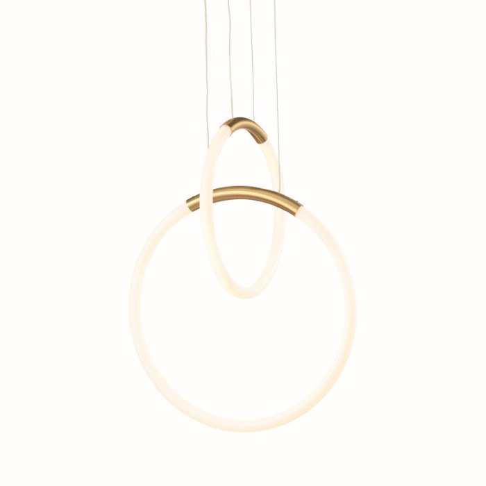 NETTO PENDANT LAMP LED 24W 3000K 1680LM VENUS BRASS METAL IP20 40X30XH164CM