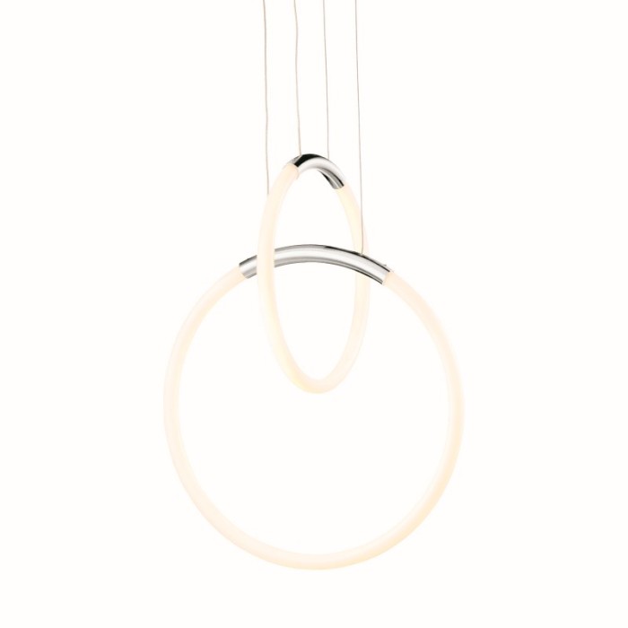 NETTO PENDANT LAMP LED 24W 3000K 1680LM VENUS CHROME METAL IP20 40X30XH164CM