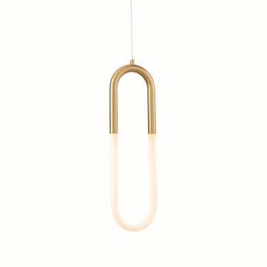 PENDANT LAMP LED 8W 3000K 560LM VENUS BRASS METAL IP20 15Χ2,3ΧH230CM