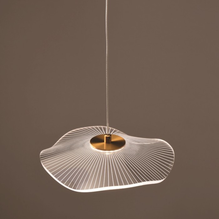 PENDANT LAMP LED 5W 3000K 400LM NINFEA BRASS METAL IP20 D22XH160CM