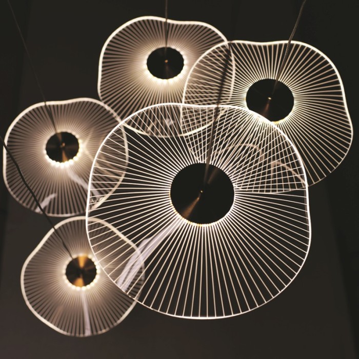 ΚΡΕΜΑΣΤΟ Φ/Σ LED 25W 3000K 1750LM NINFEA ΟΡΕΙΧΑΛΚΟ ΜΕΤ/ΚΟ IP20 D55XH260CM