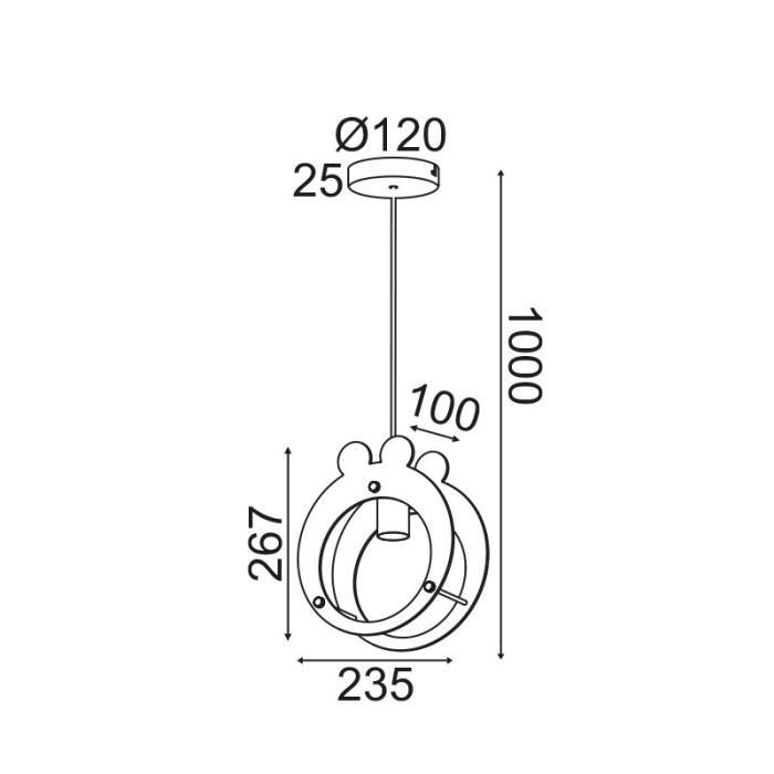 NETTO ΚΡΕΜΑΣΤΟ ΦΩΤΙΣΤΙΚΟ ΒΑΤΡΑΧΑΚΙ MDF ΣΥΜΒΑΤΙΚΟ 1ΧΕ27 240X100X1000ΜM