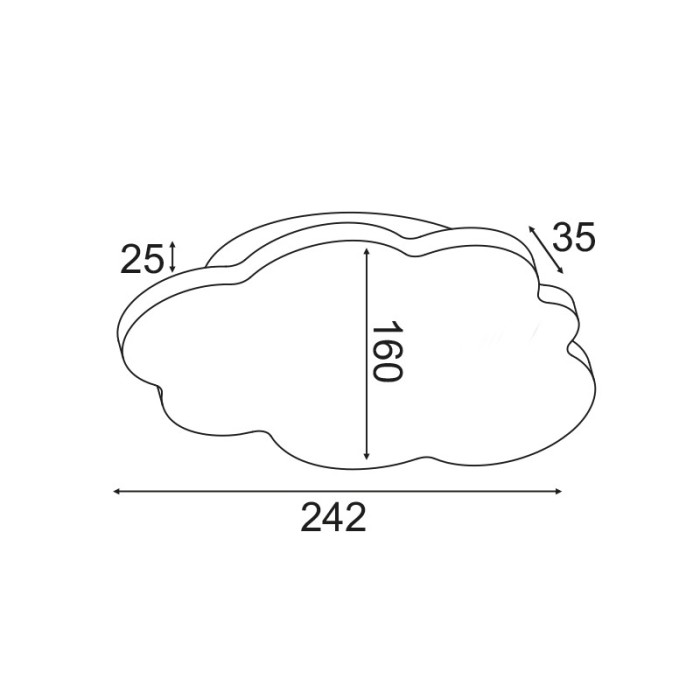 WALL MOUNTED LUMINAIRE LED 9W 3000K 720LM WHITE MDF 24X3,5X16CM HOLMA
