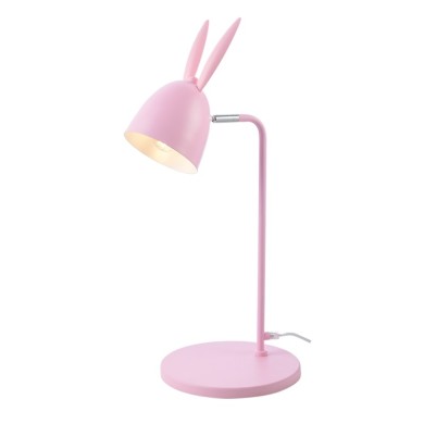 NETTO TABLE LUMINAIRE 1ΧΕ27 PINK METAL 27X22XH56CM BUNNY
