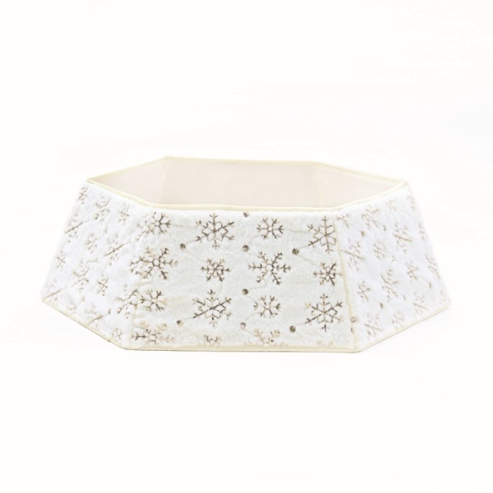 ΔΙΑΚΟΣΜΗΤΙΚO ΧΡΙΣΤΟΥΓΕΝΝΙΑΤΙΚΟY ΔΕΝΤΡΟΥ ΠΟΔΙΑ ΕΞΑΓΩΝΗ ΜΕ ΛΕΥΚΕΣ ΝΙΦΑΔΕΣ ΠΑΓΙΕΤΑΣ 762X610X240mm