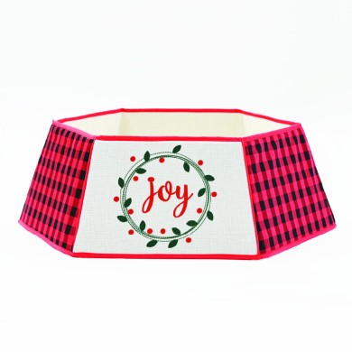 XMAS TREE HEXAGONAL COLLAR JOY DECORATIVE RED COLOR 76,2*61*24cm