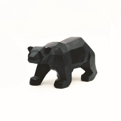 DECORATIVE RESIN BEAR  BLACK 11cm