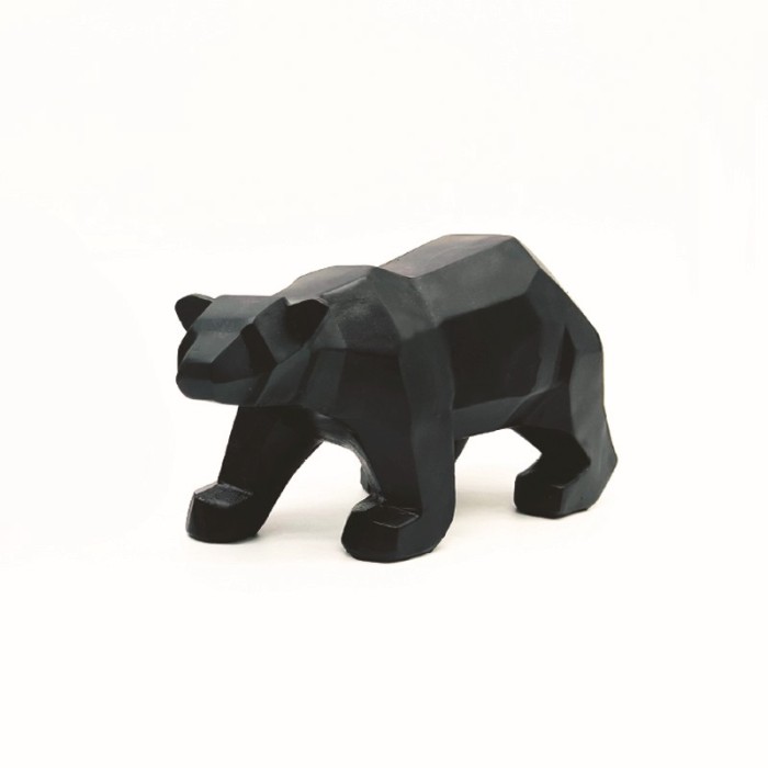 DECORATIVE RESIN BEAR  BLACK 11cm