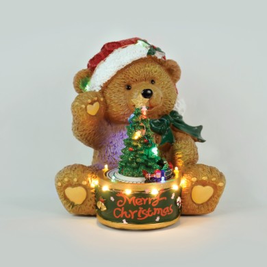 LED XMAS BEAR WITH ROTATING TRAIN MUSIC RGB 3 AA BATTERIES(NOT INCLUDED) 4,5V 3,6W TYPE-C CABLE 250*250*260mm
