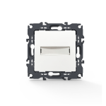 PRIME 1 GANG PUSH BUTTON & NAMEPLATE LED LAMP (12VAC) SCREWLESS 1P 10A 250VAC IP20 WHITE