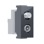 ^ MODYS SAT TV-R SOCKET THROUGH-LINE ANTHRACITE 1 M. IP20