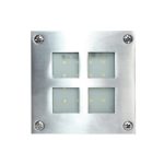 NETTO CEILING LIGHT LED COLD 105X105 ΝΙCKEL MAT