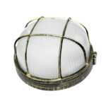 WALL LUMINAIRE Ε27 Φ190 GOLD BLACK WITH GRID