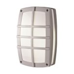 WALL LUMINAIRE Ε27 2Χ18W OPAL WITH GRID