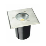 ^LED SQUARE COB INGROUND SPOT LUMINAIRE 7W 450LM 3000K 45° 230V AC IP67 RA80 30.000hrs