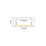 MINI ALUMINUM PROFILE WITH OPAL COVER 2m/pc – Aca Lighting Αποστολίδης