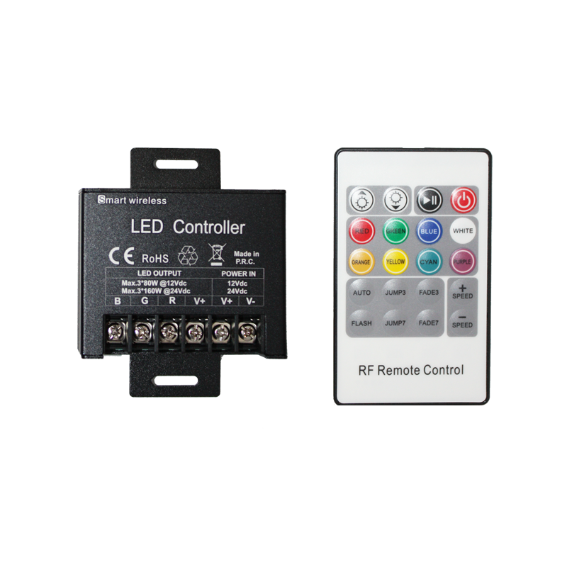 POWER RGB LED CONTROLLER 20A 240W/12V 480W/24V & RF REMOTE RGB4-RF20K