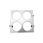 CONSOLE 4 SPOTS SILVER RECTANGLE EMPTY