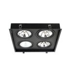 FRAME SQUARE FOR 4 SPOTS BLACK